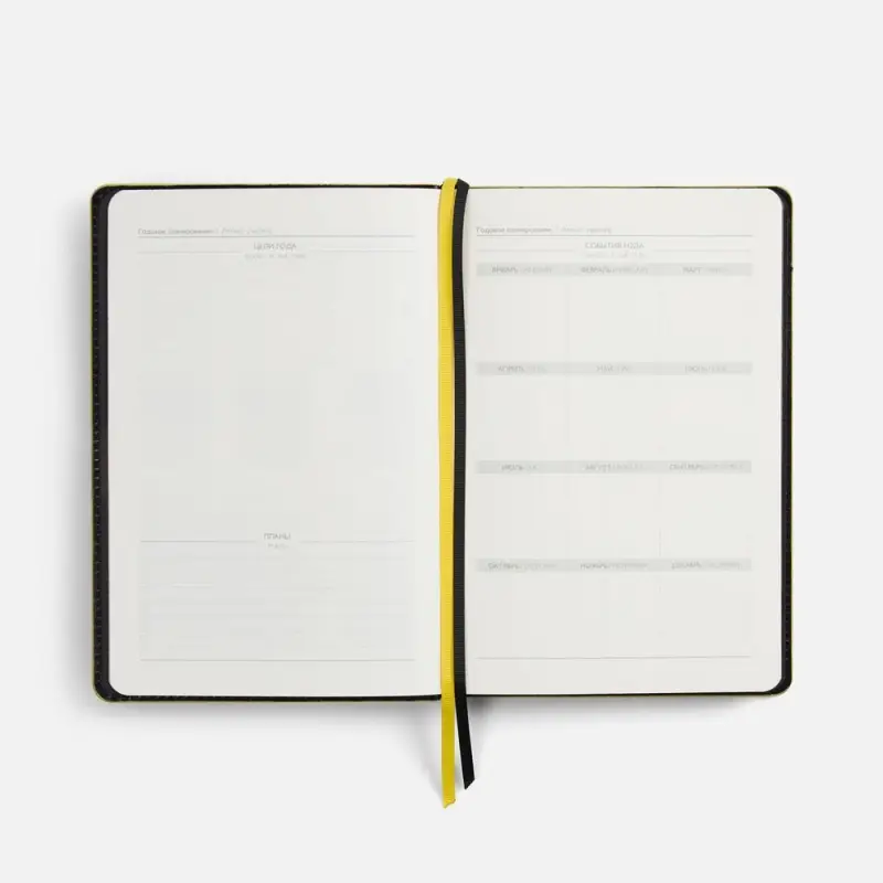 Ежедневник Alanis, недатированный, черный c желтым Ежедневник Alanis, недатированный, черный c желтым