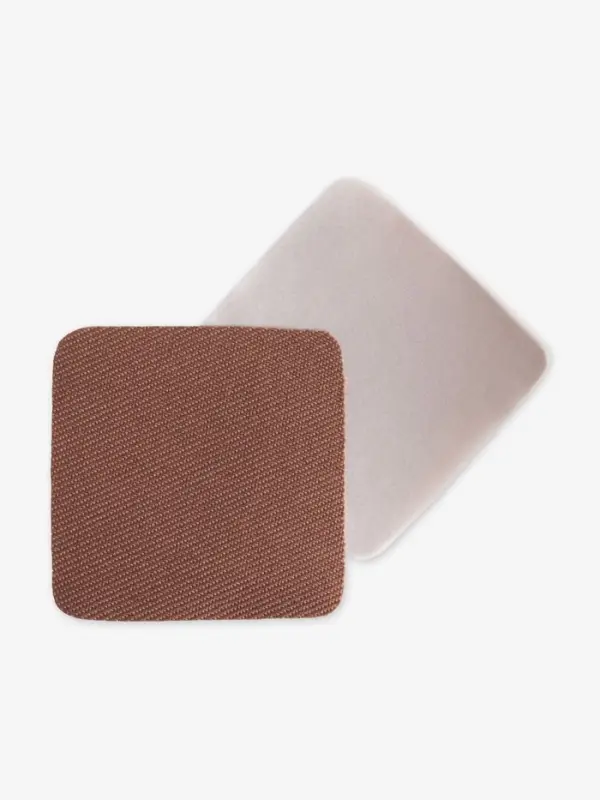 Набор заплаток для одежды, квадратные, клеевые, 4.3&times;4.3 см, 4 шт., бежевый