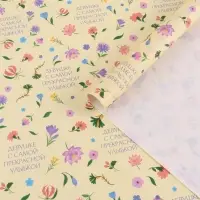 Бумага упаковочная крафт &laquo;Девушке&raquo;, 70&times;100 см