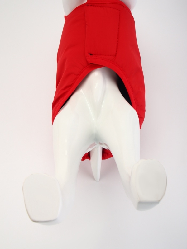 Куртка - попона двусторонняя, размер S (ДС 24, ОГ 38 см, вес 4-6 см), красная