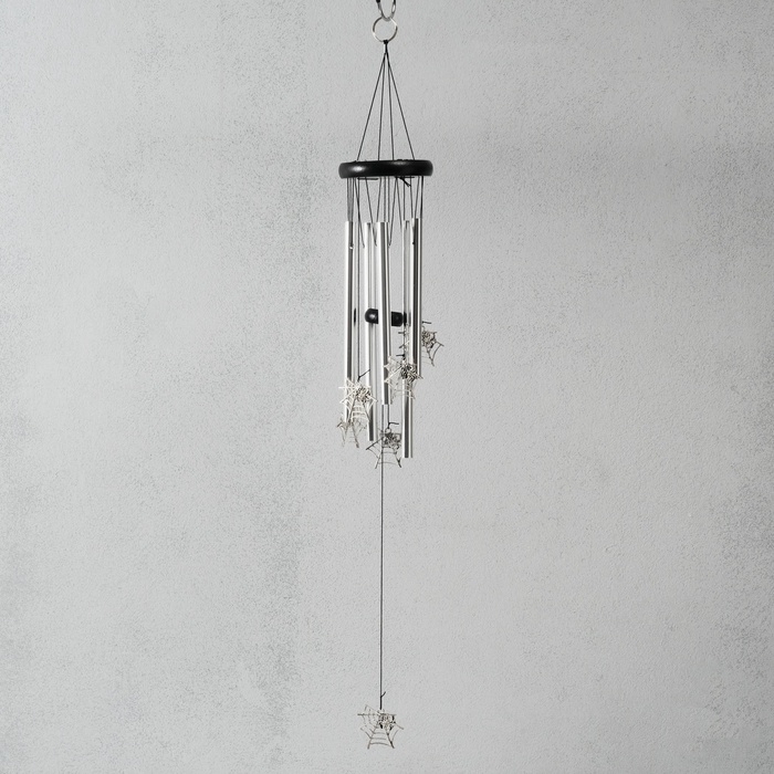 Музыка ветра металл Музыка ветра металл "Паук на паутине" 5 трубок 60 см