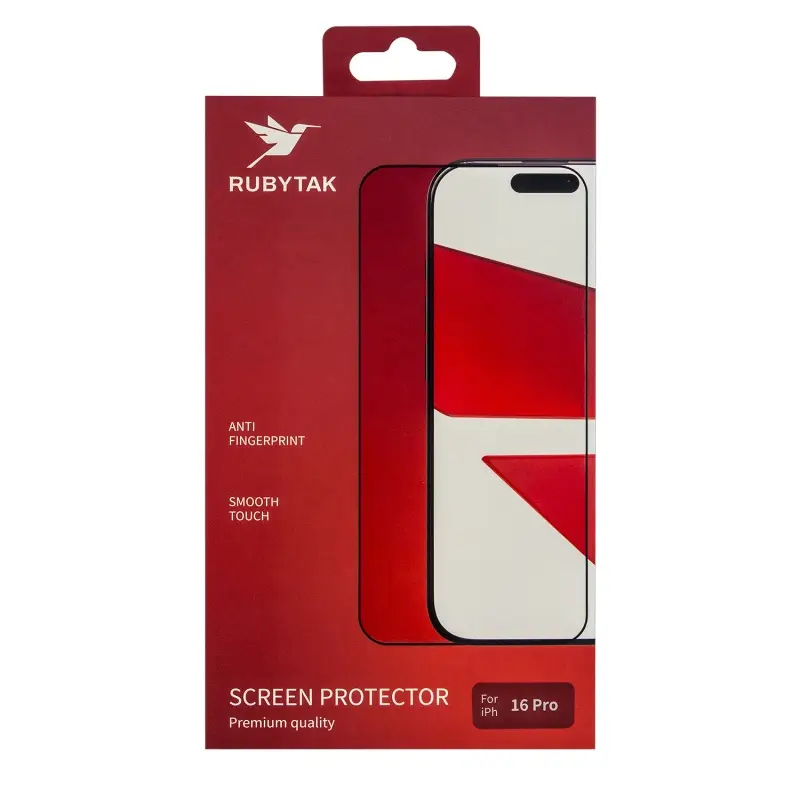 Защитное стекло для iPhone 16 Pro RUBYTAK HD Silk Print