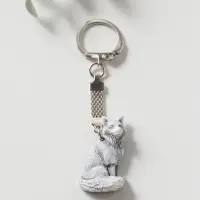 Брелок "Лисичка сидит" (барельеф), 3,5см