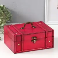 Шкатулка для украшений &laquo;Сундучок. Средневековье&raquo;, дерево, с клёпками, 9.5&times;22&times;15.5 см