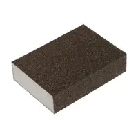 Губка абразивная шлифовальная ТУНДРА, твердая, 100&times;70&times;25 мм, P80