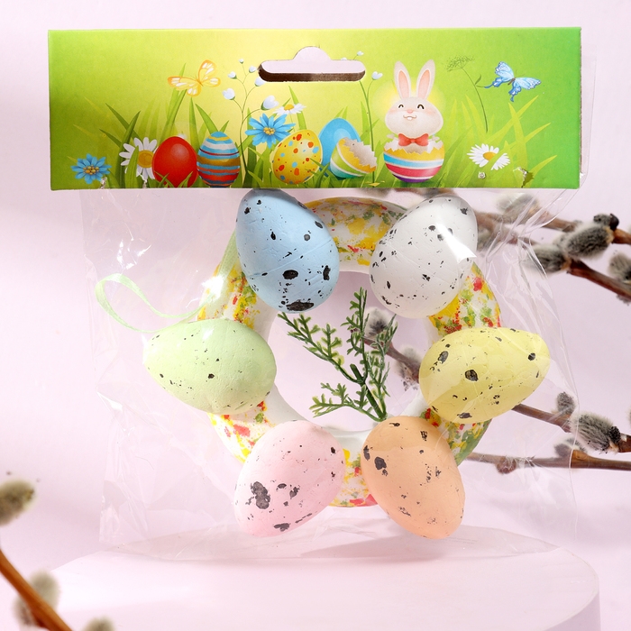 Декоративная пасхальная подвеска «Яйца» 12 × 12 × 3 см