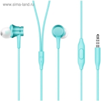 Наушники Xiaomi Piston Fresh Bloom HSEJ03JY, вакуумные,микрофон, 98дБ, 3.5мм,1.25м,голубые