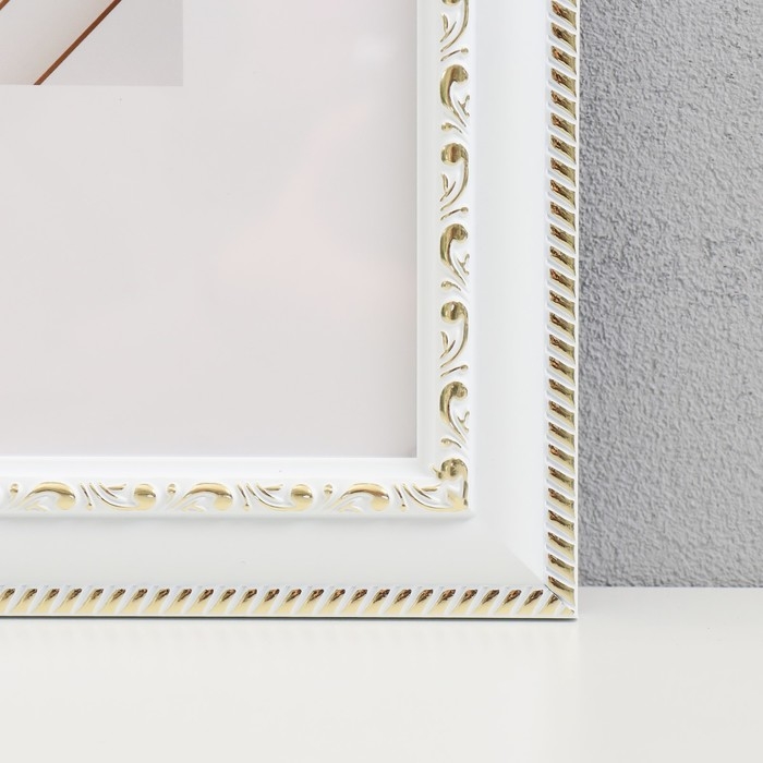 Фоторамка пластик Фоторамка пластик "МИРАМ" 25х35 см белый (пластиковый экран)