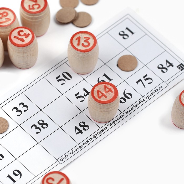 Русское лото, деревянное Русское лото, деревянное "Ивановский сувенир", настольная игра, с бочонками