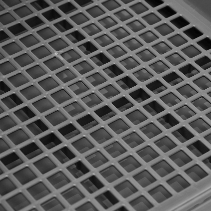 Туалет для собак со столбиком и стенкой 48,5 х 34 х 27см, серый