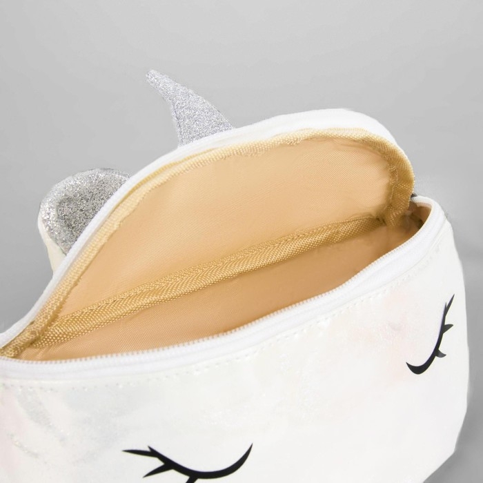 Сумка детская поясная Magiс unicorn на молнии, цвет белый Сумка детская поясная Magiс unicorn на молнии, цвет белый