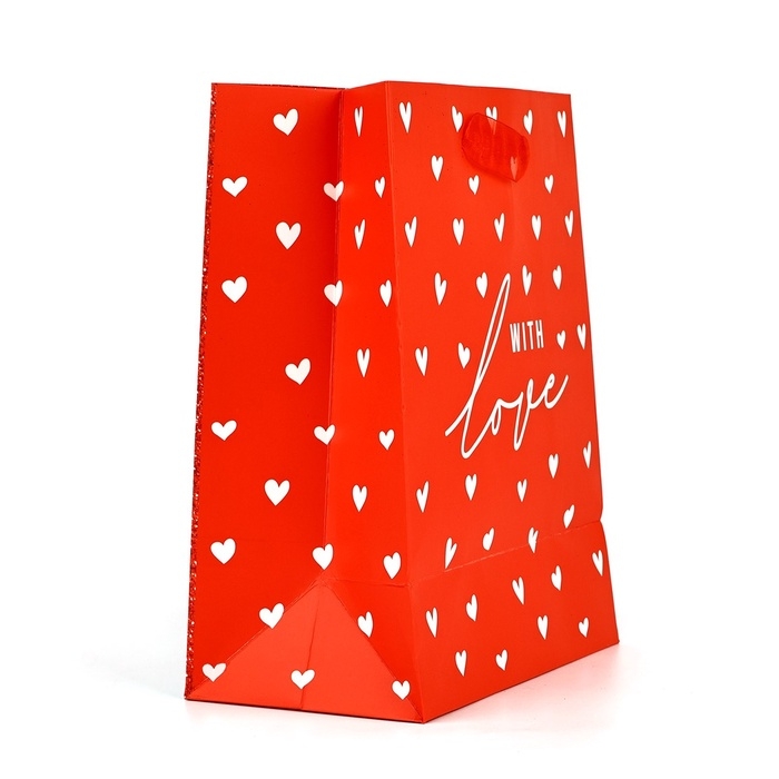 Пакет ламинированный вертикальный «С любовью», глиттер, MS 18 х 23 х 10 см Пакет ламинированный вертикальный «С любовью», глиттер, MS 18 х 23 х 10 см