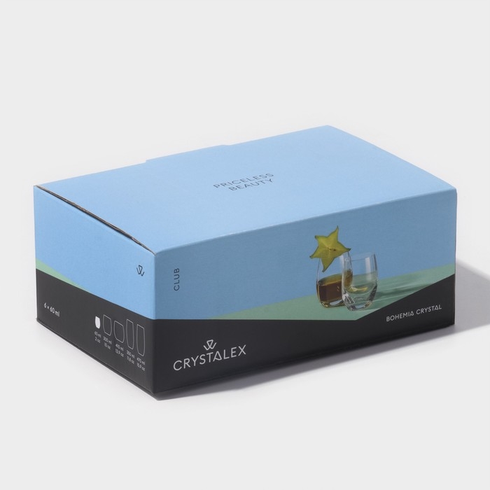 Набор стопок Bohemia Crystal «Клаб», 60 мл, 6 шт Набор стопок Bohemia Crystal «Клаб», 60 мл, 6 шт