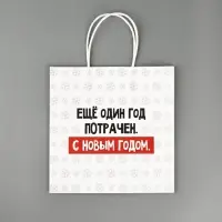 Пакет подарочный новогодний &laquo;Ещё один год&raquo;, 22&times;22&times;11 см