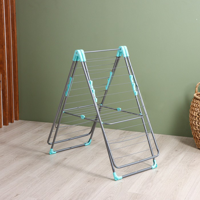 Сушилка для белья двухуровневая, 21 м, цвет серебряный Сушилка для белья двухуровневая, 21 м, цвет серебряный