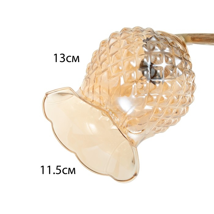 Люстра Люстра "Фрези" 3хЕ27 40Вт золото 54х54х28 см BayerLux