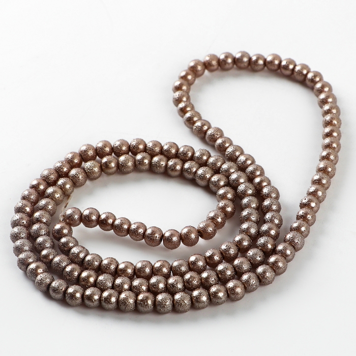 Бусины из стекла, набор 140 шт., размер 1 шт. 6 — мм, цвет коричневый