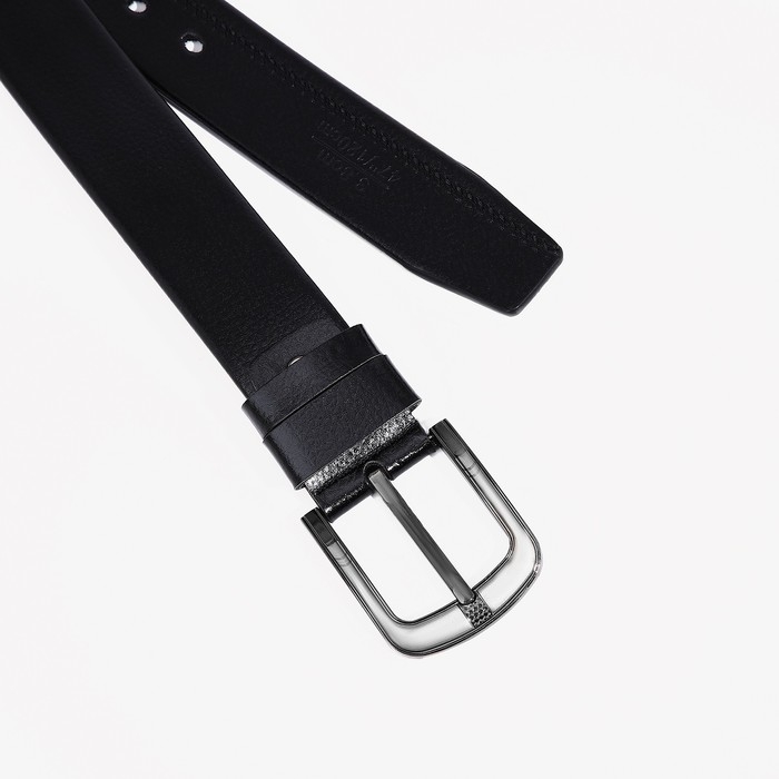 Ремень мужской, ширина 3.5 см, винт, пряжка металл, цвет чёрный Ремень мужской, ширина 3.5 см, винт, пряжка металл, цвет чёрный