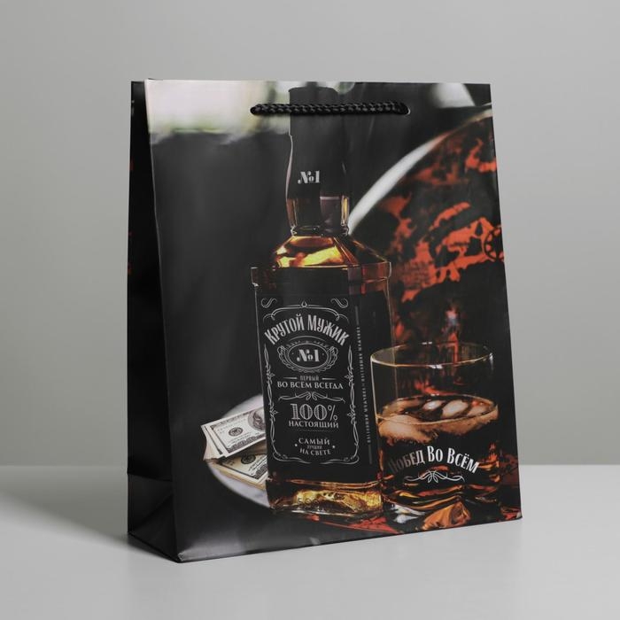 Пакет подарочный ламинированный, упаковка, «Крутой мужик», ML 21 х 25 х 8 см Пакет подарочный ламинированный, упаковка, «Крутой мужик», ML 21 х 25 х 8 см