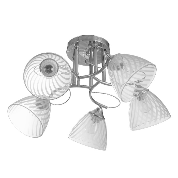 Люстра Люстра "Нора" 5х60Вт Е27 Хром 56х56х26см