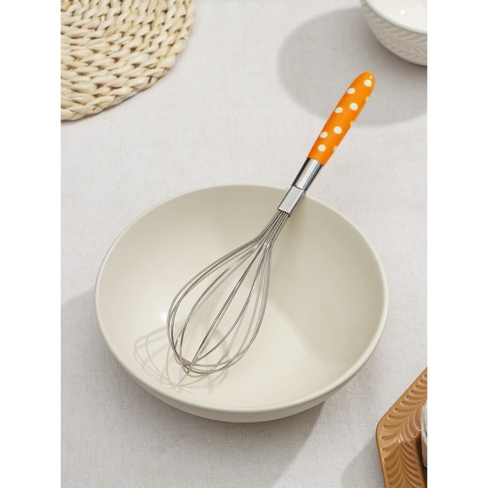 Венчик для взбивания Доляна «Горох», 26×6 см, цвет МИКС Венчик для взбивания Доляна «Горох», 26×6 см, цвет МИКС