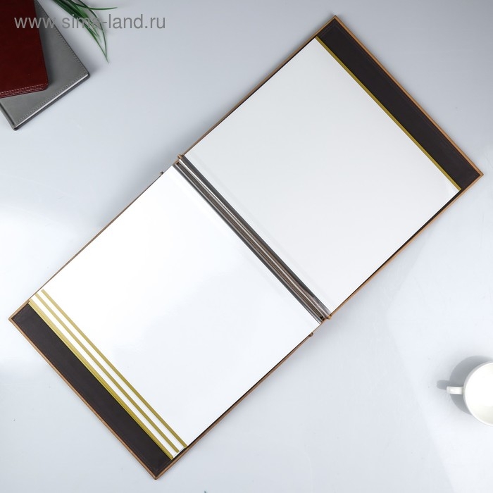 Фотоальбом магнитный 20 листов "Классика с узорами" под пробку в коробке 34х32х5,5 см