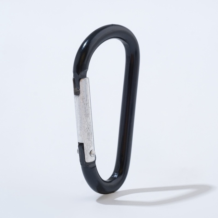 Набор карабинов 5 шт, 6см, цвет черный Набор карабинов 5 шт, 6см, цвет черный