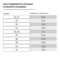 Коньки фигурные Winter Star «Снежинка», р. 35