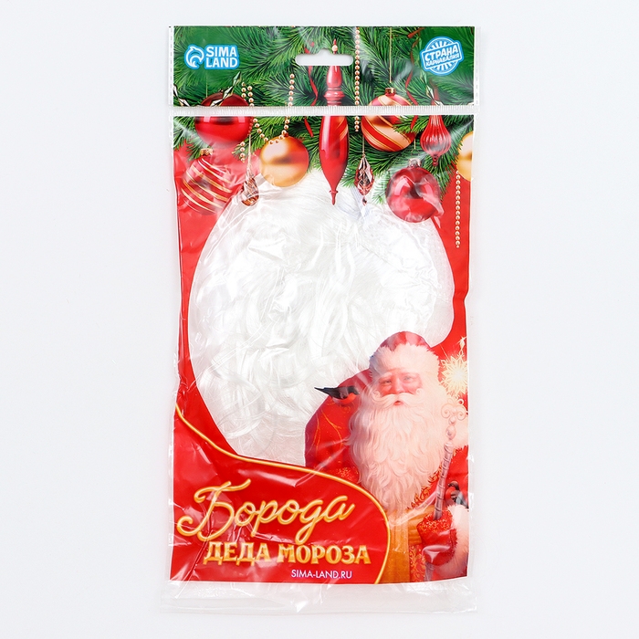 Карнавальная борода «Дед Мороз», 20 г, 23 см