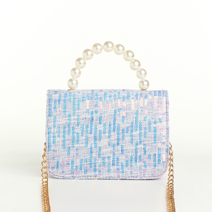 Сумка детская для девочки на клапане «Выбражулька», цвет сиреневый