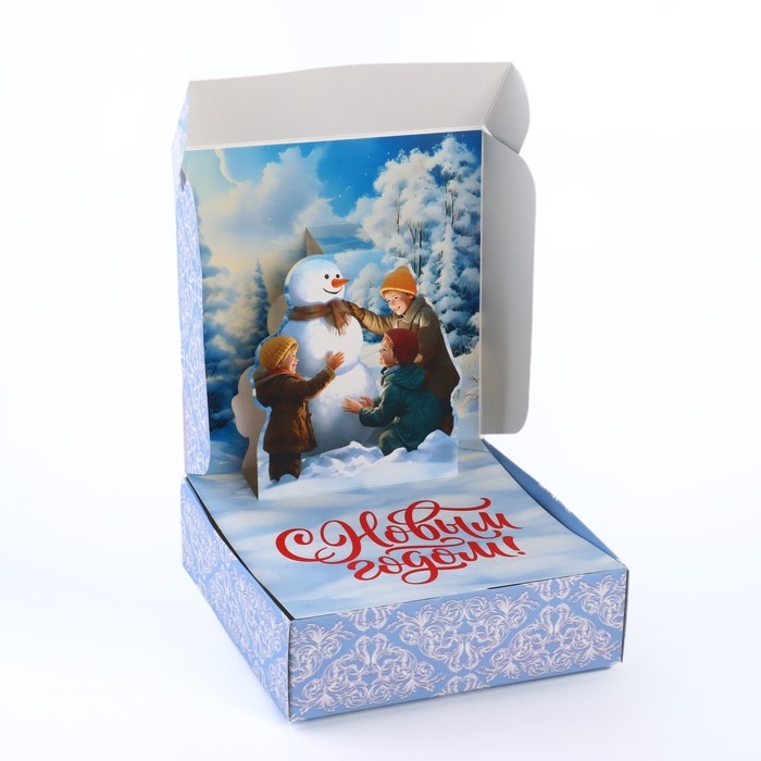 Подарочная коробка новогодняя складная «Зимняя сказка», 16.5 × 16,5 × 5 см Подарочная коробка новогодняя складная «Зимняя сказка», 16.5 × 16,5 × 5 см