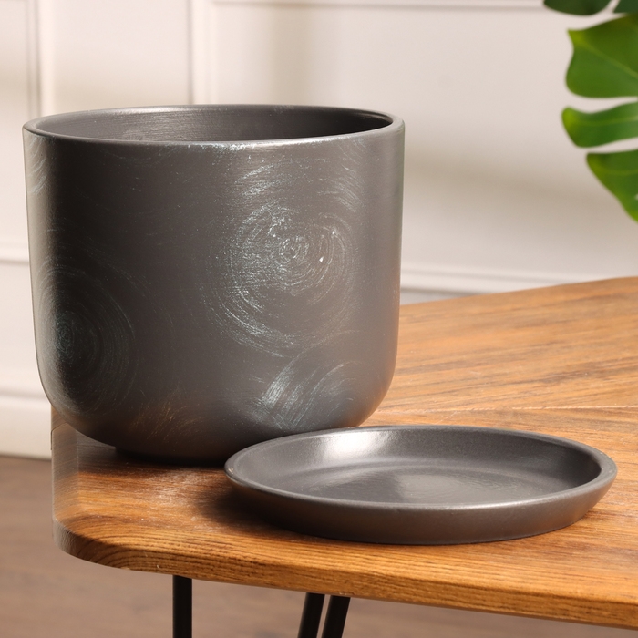 Горшок цветочный Орион графит 3 л Горшок цветочный Орион графит 3 л