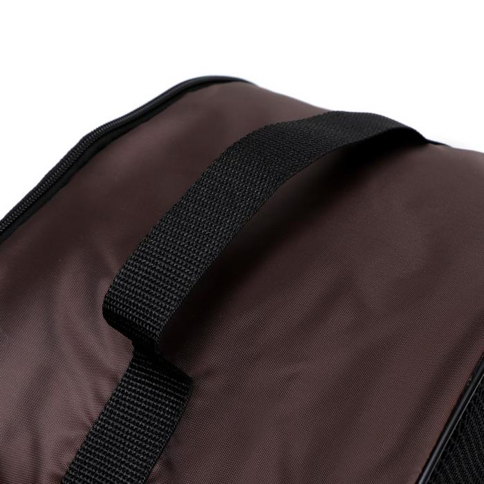 Сумка - переноска для животных, оксфорд, 42 х 22 х 29 см, коричневая Сумка - переноска для животных, оксфорд, 42 х 22 х 29 см, коричневая