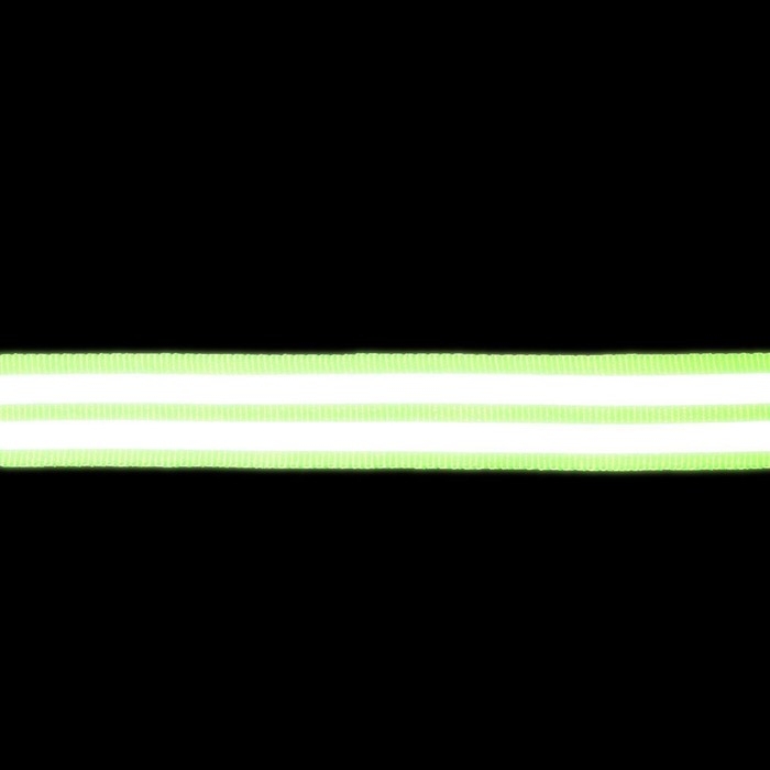 Светоотражающая лента-стропа, 40 мм, 5 ± 1 м, цвет салатовый Светоотражающая лента-стропа, 40 мм, 5 ± 1 м, цвет салатовый