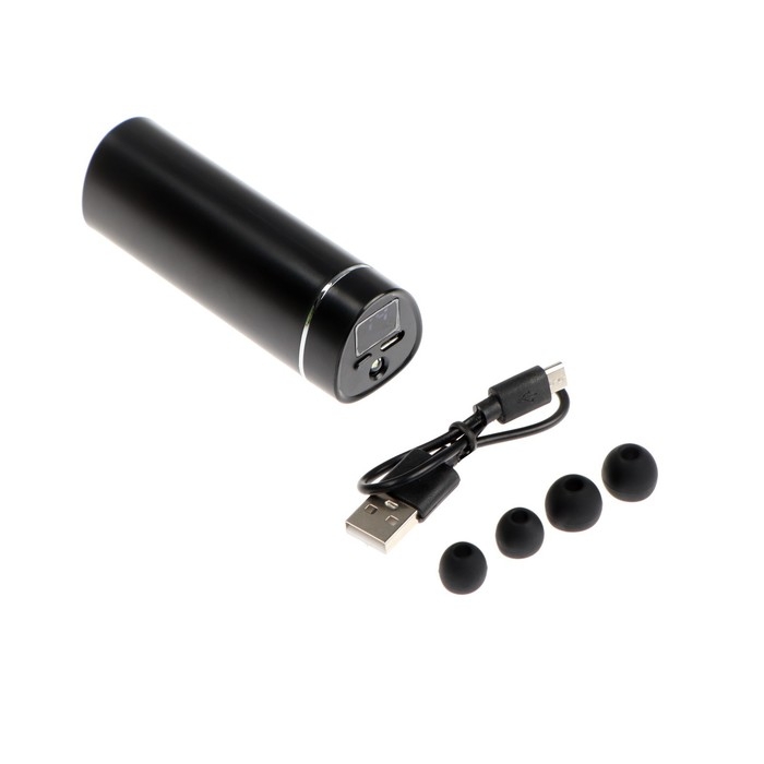 Наушники беспроводные VBT 1.16, TWS, вакуумные, BT5.0, 40/250 мАч, фонарик, чёрные Наушники беспроводные VBT 1.16, TWS, вакуумные, BT5.0, 40/250 мАч, фонарик, чёрные