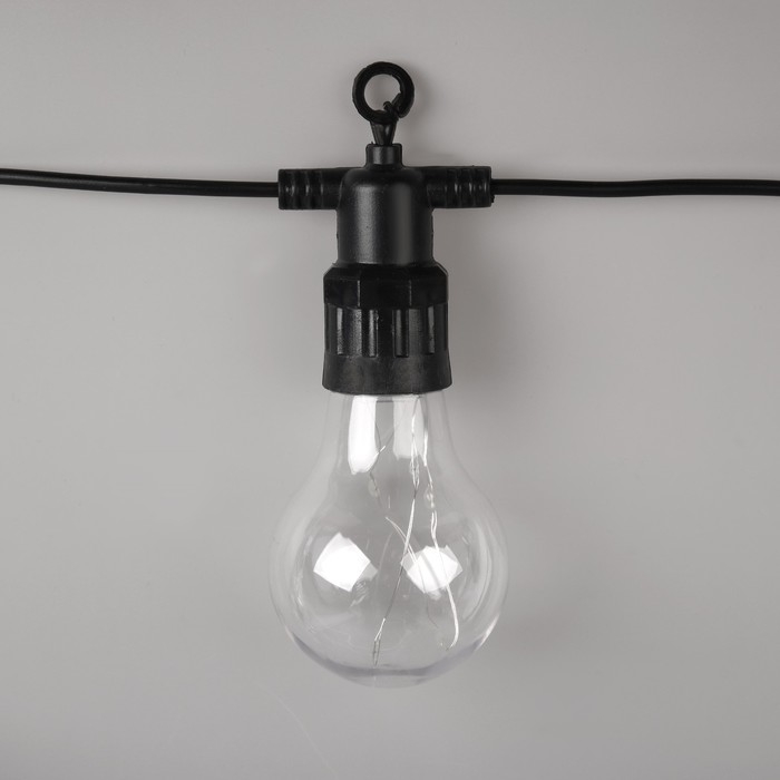 Гирлянда «Белт-лайт» 5 м с насадками «Роса», IP44, УМС, тёмная нить, 50 LED, свечение белое, 3 В Гирлянда «Белт-лайт» 5 м с насадками «Роса», IP44, УМС, тёмная нить, 50 LED, свечение белое, 3 В