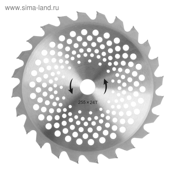 Нож для триммера ТУНДРА, 255 х 25.4 мм, 24 зуба Нож для триммера ТУНДРА, 255 х 25.4 мм, 24 зуба