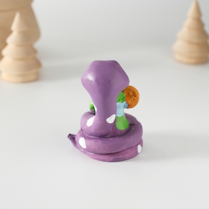 Сувенир полистоун Сувенир полистоун "Змей с бокалом смузи" 3,5х6 см