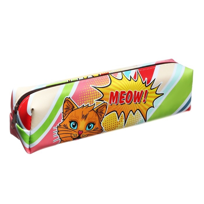Пенал школьный Пенал школьный "Рыжий кот" на молнии