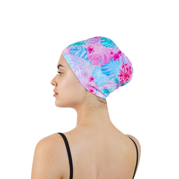 Шапочка для плавания взрослая ONLYTOP «Тропики», тканевая, обхват 54-60 см Шапочка для плавания взрослая ONLYTOP «Тропики», тканевая, обхват 54-60 см