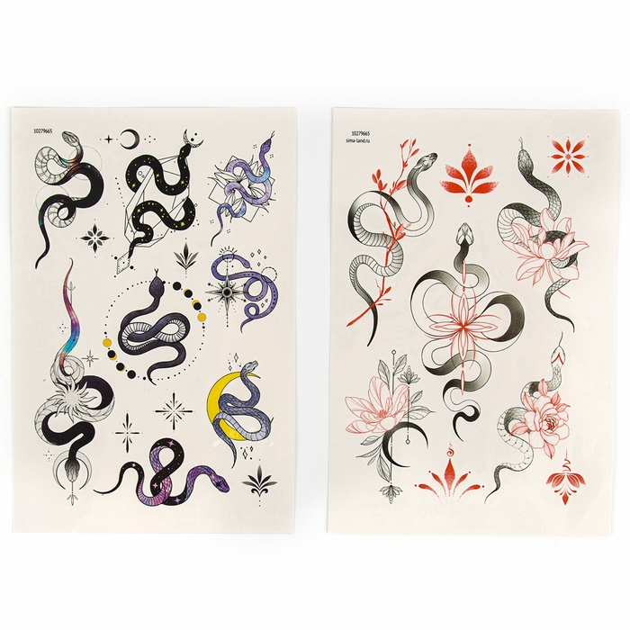 Новый год! Переводные тату «Змея», минимализм Новый год! Переводные тату «Змея», минимализм