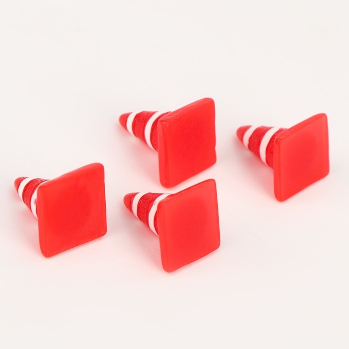 Миниатюра кукольная «Дорожный конус», набор 4 шт., размер 1 шт. — 1,5 × 2 × 1,5 см Миниатюра кукольная «Дорожный конус», набор 4 шт., размер 1 шт. — 1,5 × 2 × 1,5 см