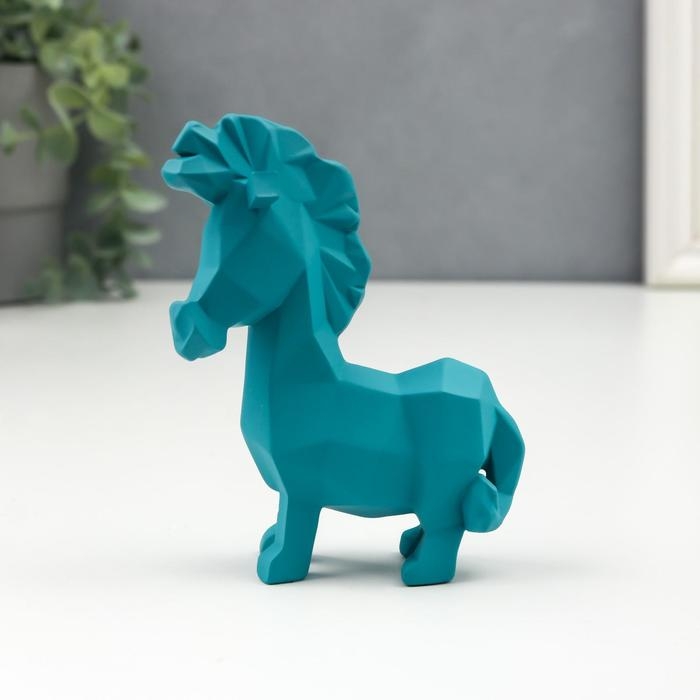 Сувенир полистоун 3D Сувенир полистоун 3D "Конёк-горбунок" голубой 12х3,5х9,5 см