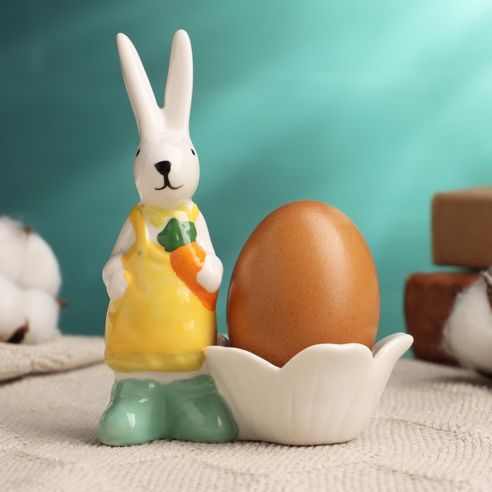 Подставка под яйцо Подставка под яйцо "Кролик" 8х6х12см, микс