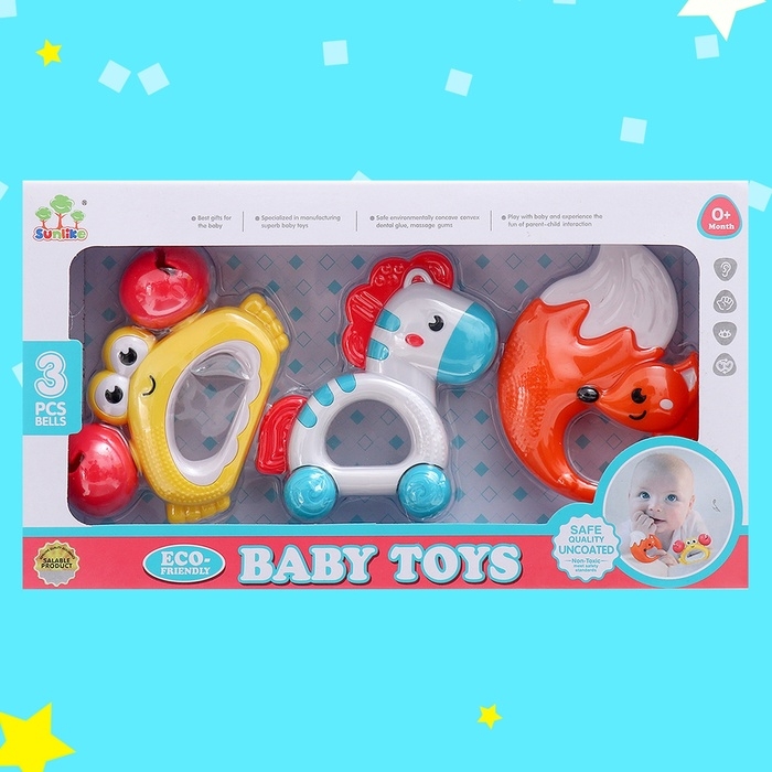 Набор погремушек с прорезывателями «Зверята»