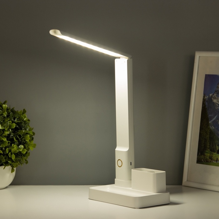 Лампа настольная Лампа настольная "Отличник" 5Вт LED 2700-6500К USB 1200mAh диммер 16х10х30см