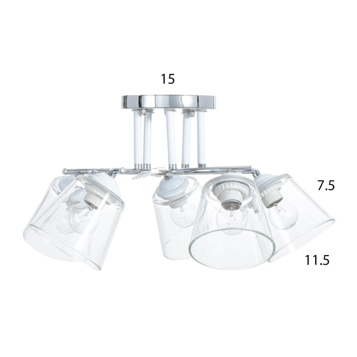 Люстра Люстра "Аиша" 5хЕ27 40Вт хром 58х58х27 см BayerLux