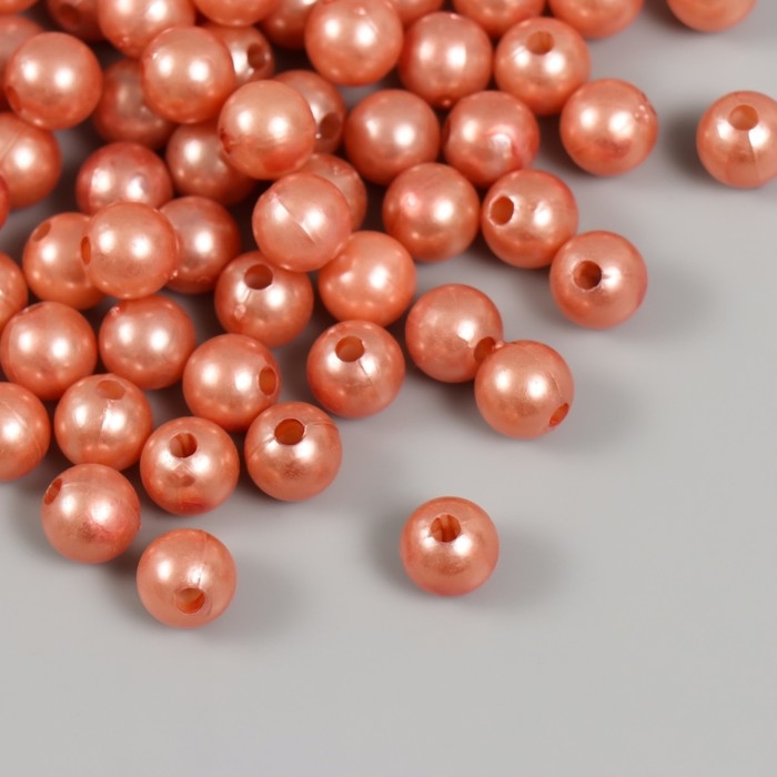 Набор бусин Набор бусин "Жемчуг" d 10 мм, 250 гр, оттенок розового
