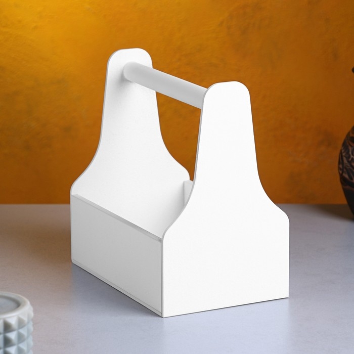 Кашпо деревянное 20×12.5×20 см Стелла Моно, с ручкой, белый Дарим Красиво Кашпо деревянное 20×12.5×20 см Стелла Моно, с ручкой, белый Дарим Красиво