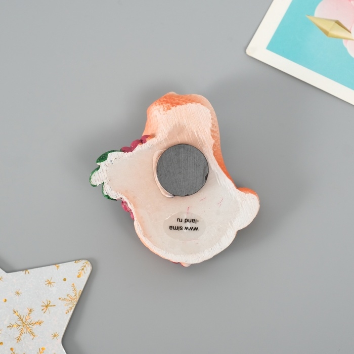 Магнит полистоун  Магнит полистоун "Кобра с термометром овощем/фруктом" МИКС 5х2х7 см